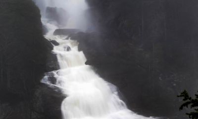 Down The Creek
Photo makes creek between upper and lower sections of the falls appear longer than it really is.

