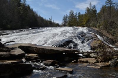 The Veil
It spreads out like a BRIDAL VEIL as it flows down the slide type rock face.

