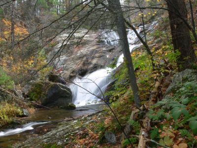No Excuses
Some days are better than others for photographing waterfalls. This was one of those days but, leaves no excuse for making bad photos.

Bottom of Statons Creek Falls.
