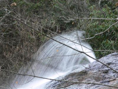 Jones Rooster Tail
Stream hits a rock at the top of Jones Falls, creating a rooster tail.
