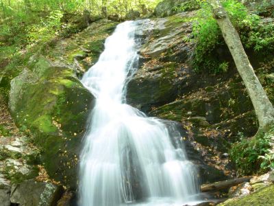 Biggest In The East
I think even the Outer Banks of North Carolina claims to have the highest waterfalls East of the Mississippi but, take this one serious. Yeah, when you stretch it out a lot is horizontal I suppose but, this has white water from 1200 feet up. 
